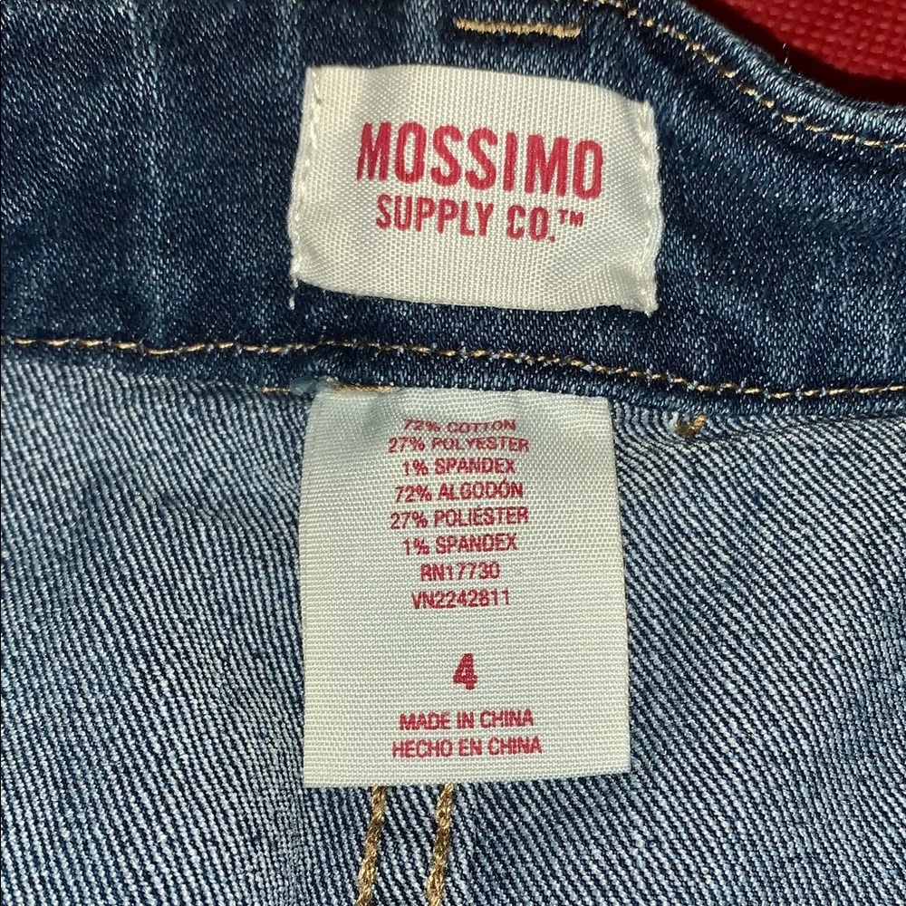 Mossimo silver button front mini blue jean skirt Size 4 EUC - Picture 5 of 9